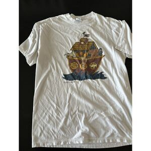 Vtg 90s God Keeps His Promises Noah's Ark Christian T-Shirt L‎ White FOTL USA